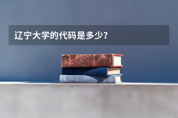 辽宁大学的代码是多少?
