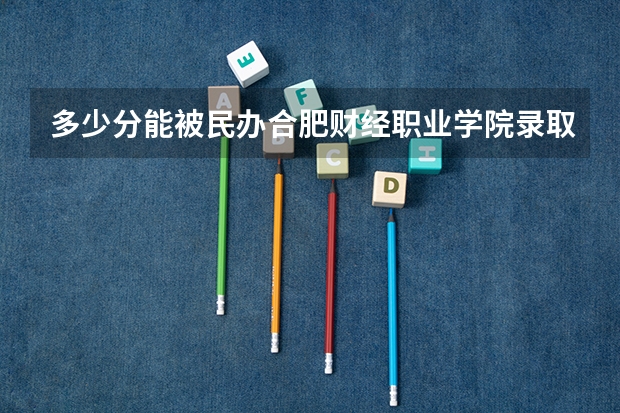 多少分能被民办合肥财经职业学院录取