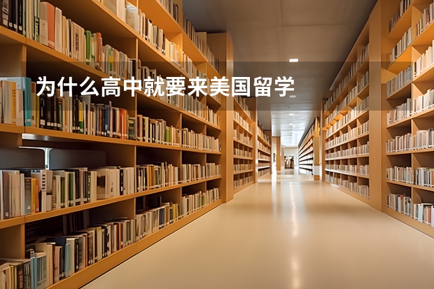 为什么高中就要来美国留学