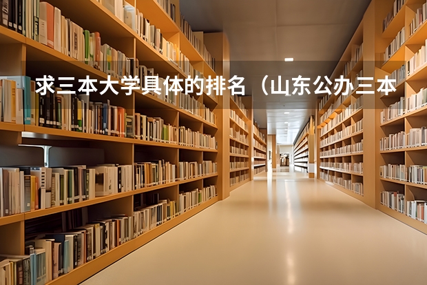 求三本大学具体的排名(山东公办三本大学排名及分数线)