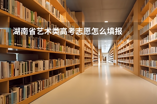 湖南省艺术类高考志愿怎么填报