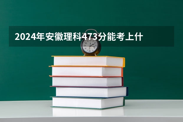 2024年安徽理科473分能考上什么大学?
