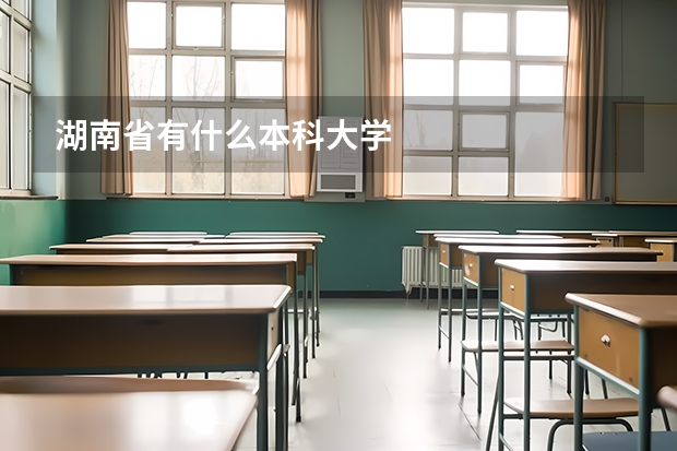 湖南省有什么本科大学