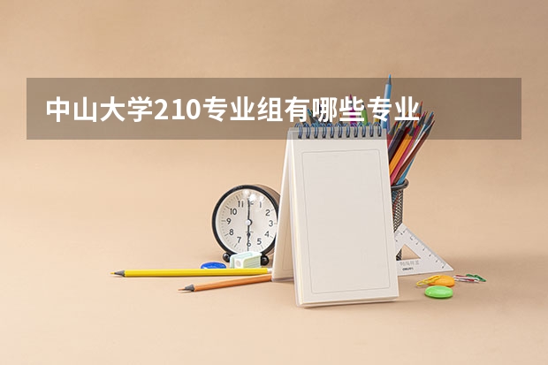 中山大学210专业组有哪些专业