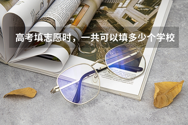 高考填志愿时，一共可以填多少个学校？