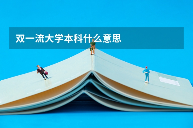 双一流大学本科什么意思