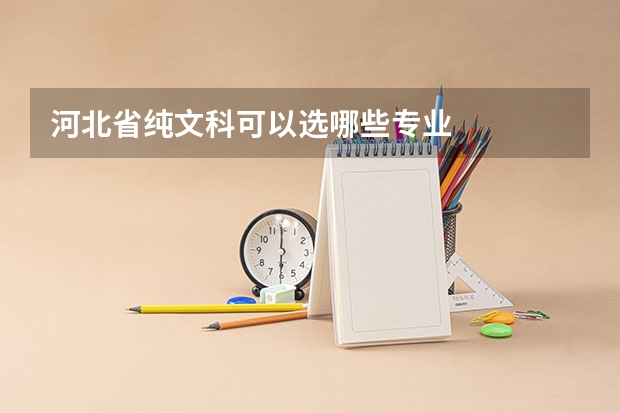 河北省纯文科可以选哪些专业