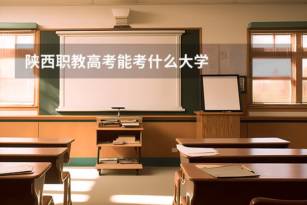 陕西职教高考能考什么大学