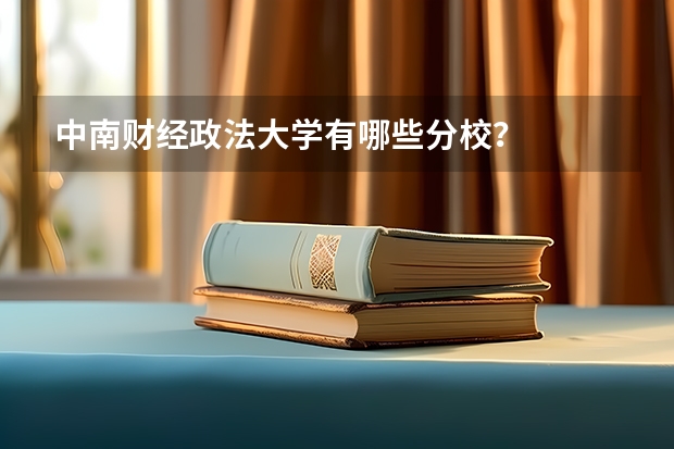 中南财经政法大学有哪些分校？