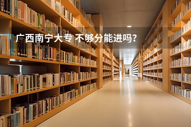 广西南宁大专 不够分能进吗?