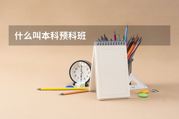 什么叫本科预科班