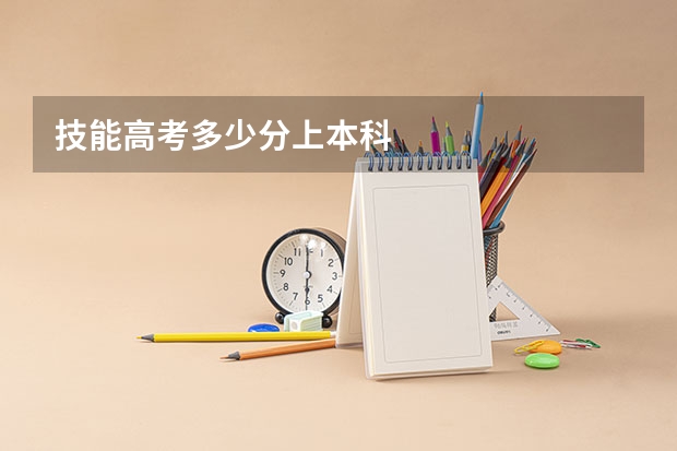 技能高考多少分上本科