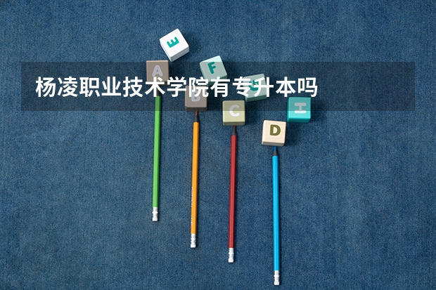 杨凌职业技术学院有专升本吗