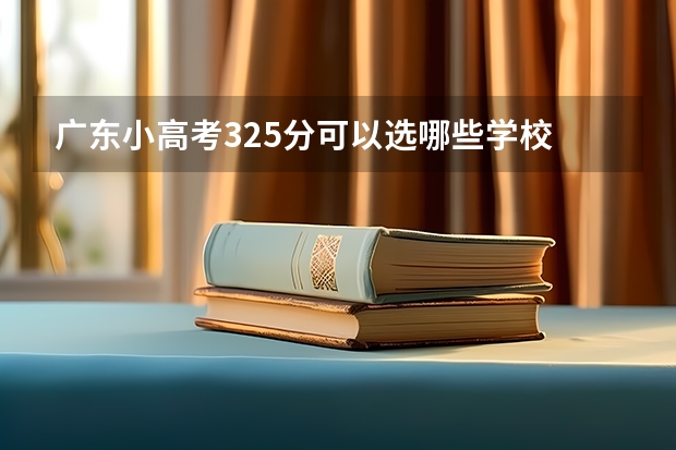 广东小高考325分可以选哪些学校