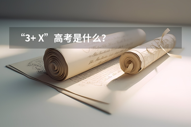 “3+ X”高考是什么?