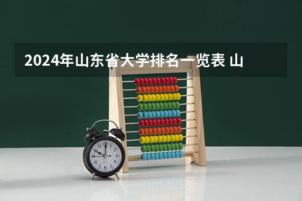 2024年山东省大学排名一览表 山东省本科大学排名