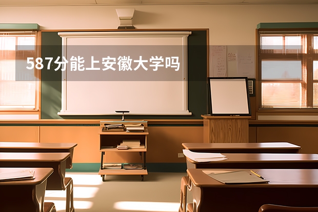 587分能上安徽大学吗