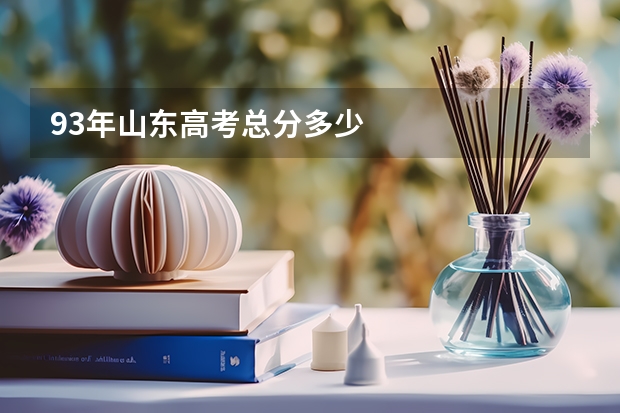93年山东高考总分多少