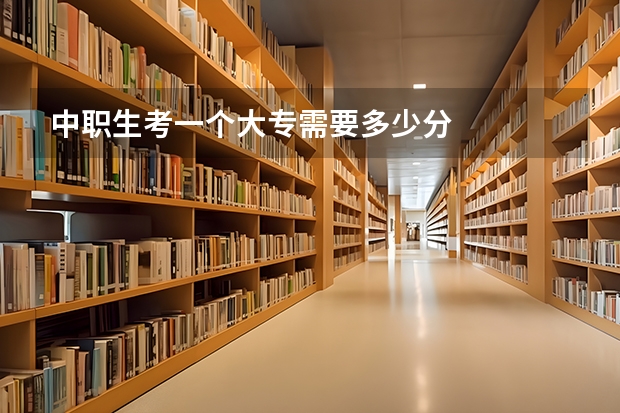 中职生考一个大专需要多少分
