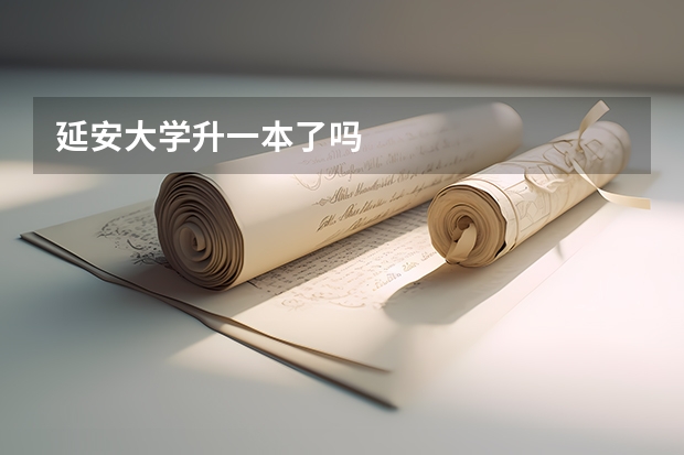 延安大学升一本了吗
