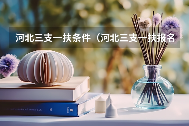 河北三支一扶条件(河北三支一扶报名时间及条件)
