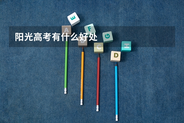 阳光高考有什么好处