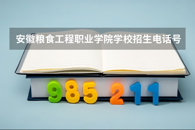 安徽粮食工程职业学院学校招生电话号码是多少