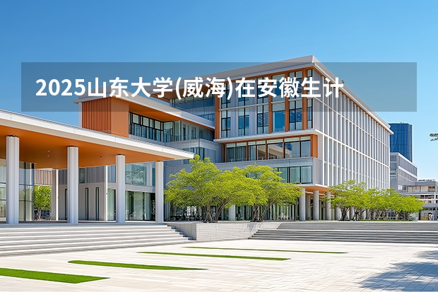 2025山东大学(威海)在安徽生计划 大概招多少人
