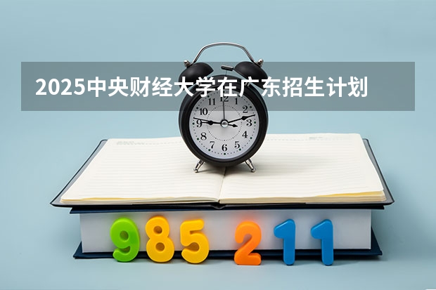 2025中央财经大学在广东招生计划与2024年对比