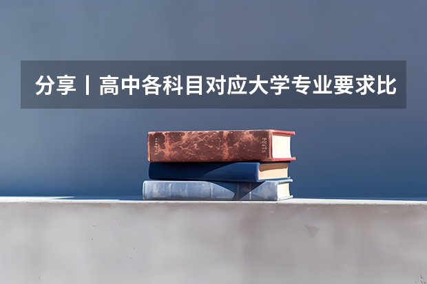 分享丨高中各科目对应大学专业要求比例，新高考选科必备 浙江省高考政策最新解读