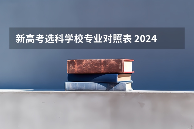 新高考选科学校专业对照表 2024年北京新高考选科要求与专业对照表