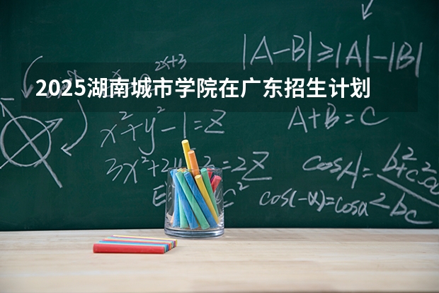 2025湖南城市学院在广东招生计划与2024年对比
