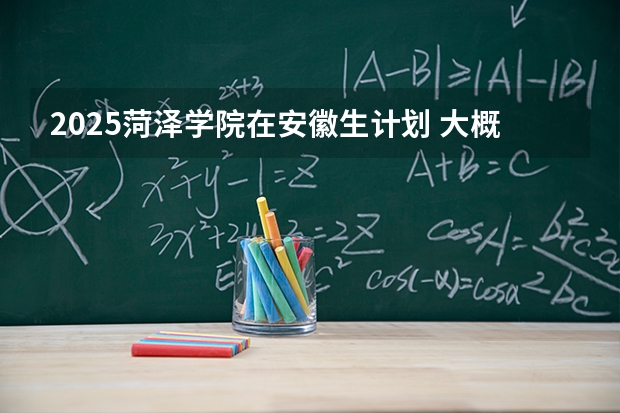 2025菏泽学院在安徽生计划 大概招多少人