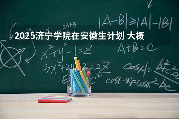2025济宁学院在安徽生计划 大概招多少人