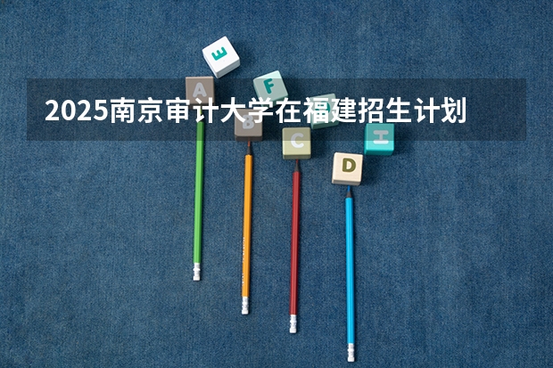2025南京审计大学在福建招生计划 大概招多少人（2026参考）