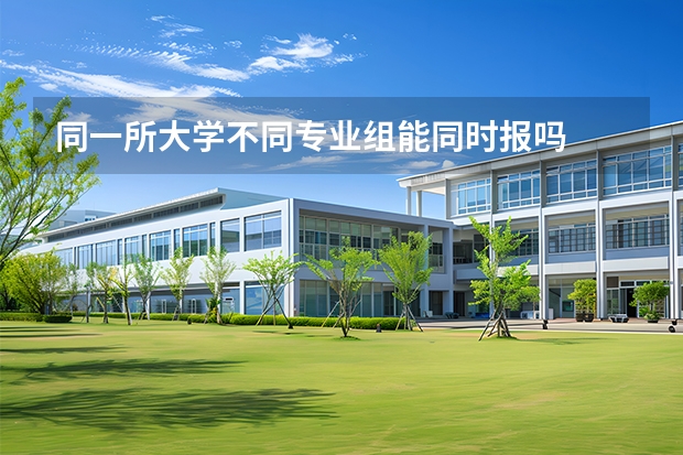同一所大学不同专业组能同时报吗