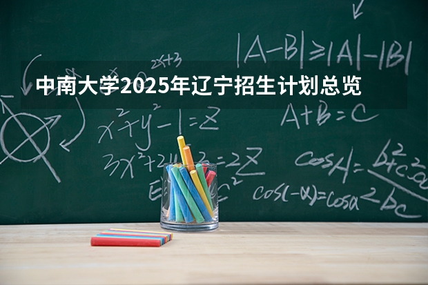 中南大学2025年辽宁招生计划总览（2026高考志愿参考）