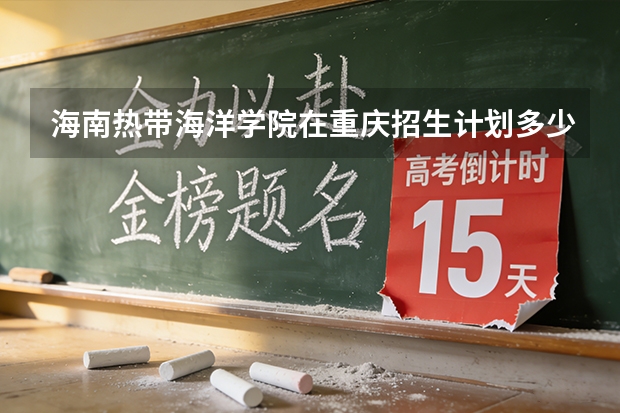 海南热带海洋学院在重庆招生计划多少人（2026参考）