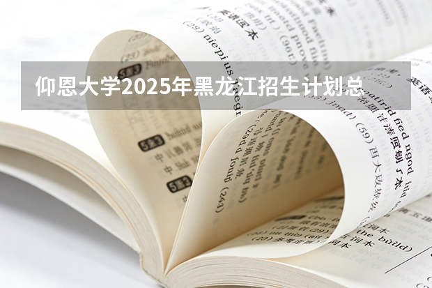 仰恩大学2025年黑龙江招生计划总览（2026高考志愿参考）