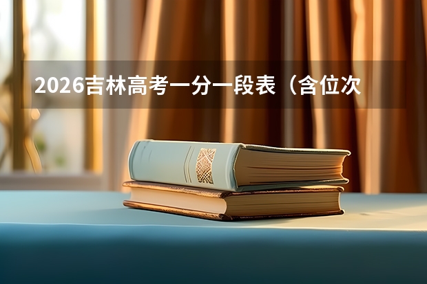 2026吉林高考一分一段表（含位次）
