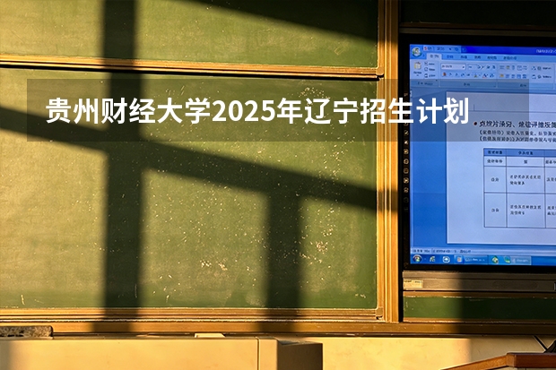 贵州财经大学2025年辽宁招生计划总览（2026高考志愿参考）