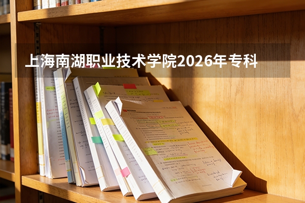 上海南湖职业技术学院2026年专科自主招生及数字媒体技术特色