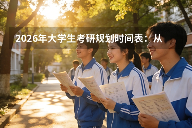 2026年大学生考研规划时间表：从大一到大四的关键节点