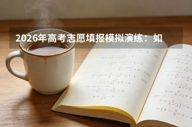 2026年高考志愿填报模拟演练：如何利用官方系统提前练习