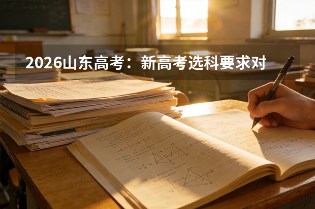 2026山东高考：新高考选科要求对志愿填报的影响