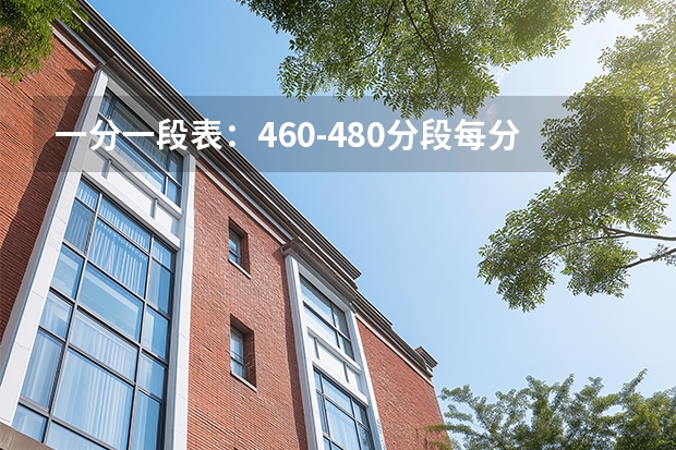 一分一段表：460-480分段每分2500-2700人，本科线边缘竞争最激烈