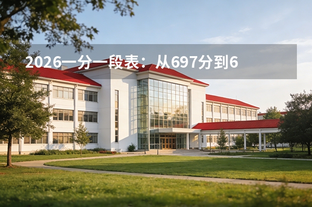2026一分一段表：从697分到680分，每10分人数变化趋势