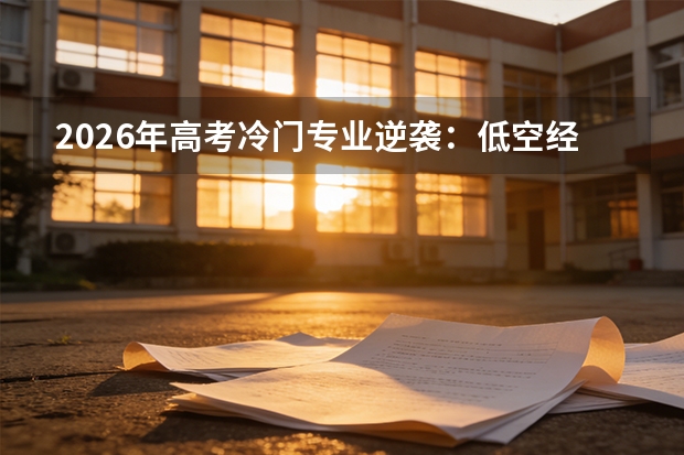 2026年高考冷门专业逆袭：低空经济催生的无人机与储能人才