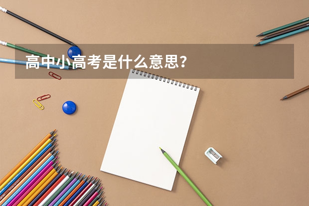 高中小高考是什么意思?