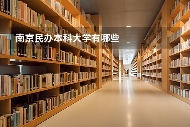 南京民办本科大学有哪些